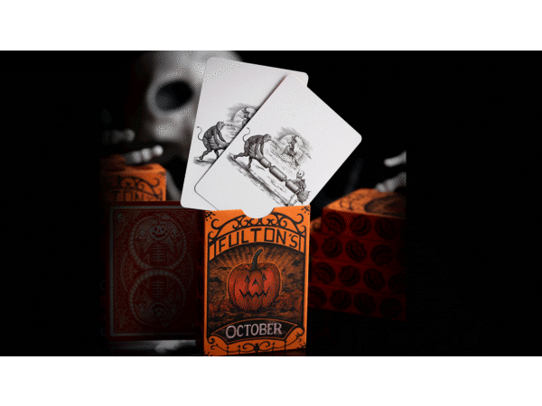OCTOBER V2 PUMPKIN ORANGE PLAYING CARDS