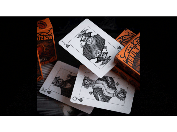 OCTOBER V2 PUMPKIN ORANGE PLAYING CARDS