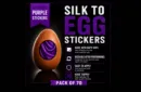 Silk to Egg Stickers (Purple) Pack of 70 – Image 1
