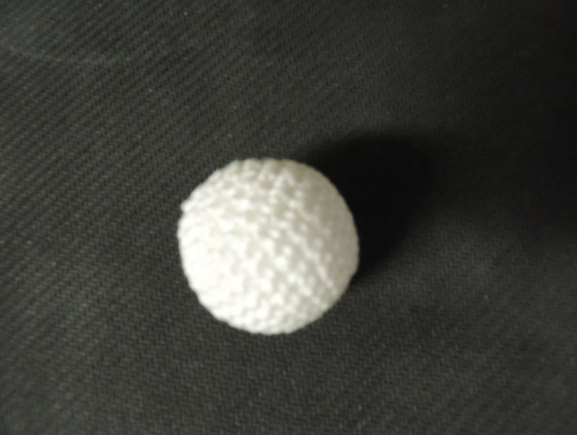 Crochet Ball Häkelball 2.5 cm weiss - Handarbeit