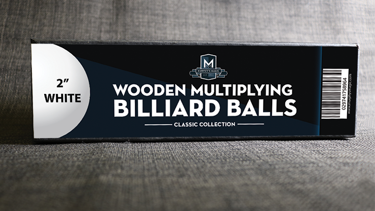 Wooden Billiard Balls (2" White) by Classic Collections 
