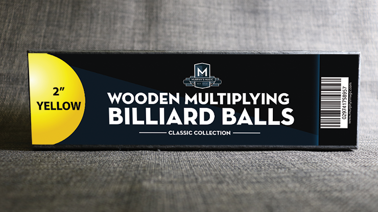 Wooden Billiard Balls (2" Yellow) by Classic Collections 