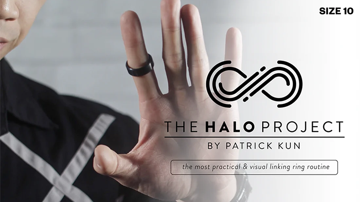 The Halo Project (Silver) Size 10 (Gimmicks and Online Instructions) by Patrick Kun