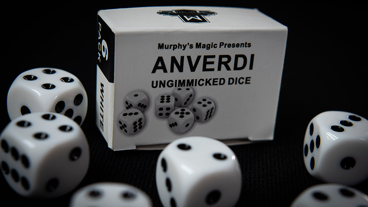 NON GIMMICKED DICE 6 PACK/WHITE by Tony Anverdi