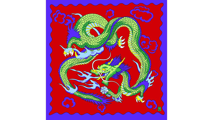 Rice Picture Silk 18" (Imperial Dragon) by Silk King Studios - Seidentuch
