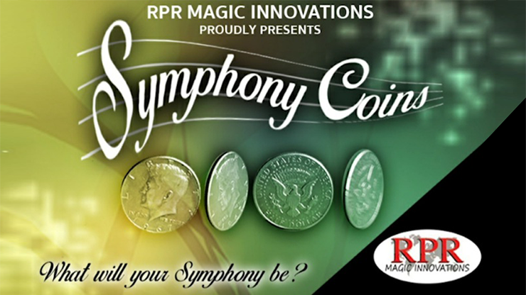 Symphony Coins (US Eisenhower) Gimmicks and Online Instructions by RPR Magic Innovations