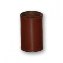 Leather Coin Cylinder (Brown, Dollar Size)
