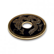 Chinese Coin (Black - 3 inch Jumbo Size) by Royal Magic 