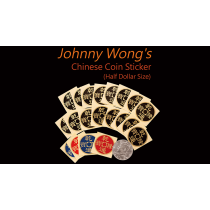 Johnny Wong's Chinese Coin Sticker 20 pcs (Half Dollar Size) 