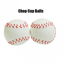 Chop Cup Balls White Leather (Set of 2) by Leo Smetsers - Trick