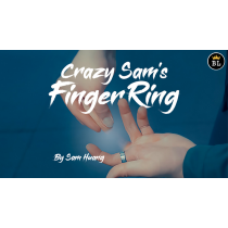 Hanson Chien Presents Crazy Sam's Finger Ring BLACK / MEDIUM (Gimmick and Online Instructions) by Sam Huang 