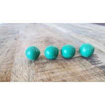 Set of 4 Leather Balls for Cups and Balls (Green) by Leo Smetsers