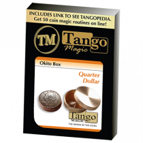 Okito Box (Brass) - US Quarter by Tango Magic -Trick (B0010)