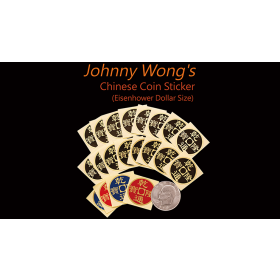 Johnny Wong's Chinese Coin Sticker 20 pcs (Eisenhower Dollar Size) 