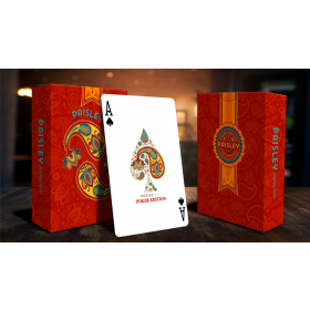 Paisley Poker Red Playing Cards by by Dutch Card House Company
