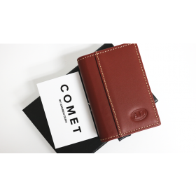 Comet Wallet Brown Leather Gold Shell (Gimmicks and Online Instruction) by Andrew Dean