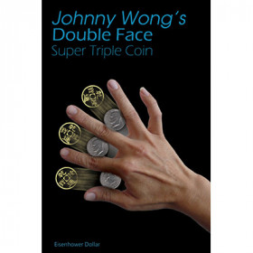 Double Face Super Triple Coin Eisenhower Dollar (with DVD) by Johnny Wong