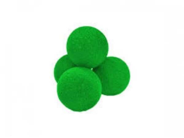 1.5" High super Soft Sponge Ball ( Schwammbälle grün  4-er)
