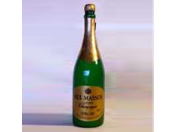 Verschwindende Champagner Flasche