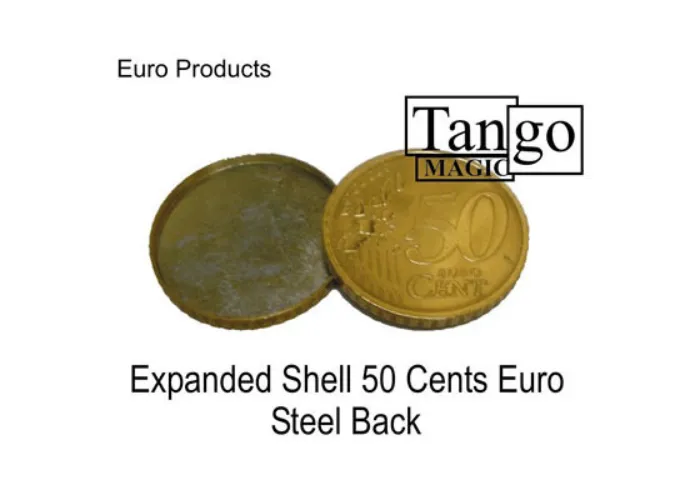 Expanded Shell Coin (50 Cent Euro, Steel Back) by Tango Magic - Trick (E0005)