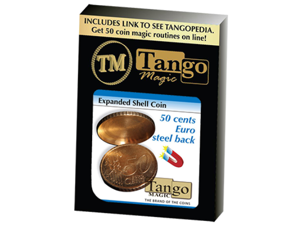 Expanded Shell Coin (50 Cent Euro, Steel Back) by Tango Magic - Trick (E0005)