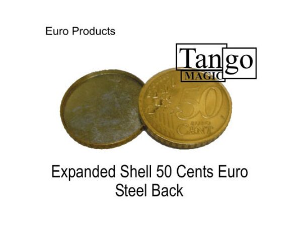 Expanded Shell Coin (50 Cent Euro, Steel Back) by Tango Magic - Trick (E0005)