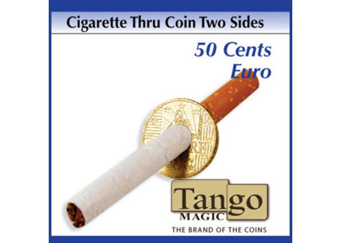 cigarette through coin trick Cigarette Thru Coin Trick |