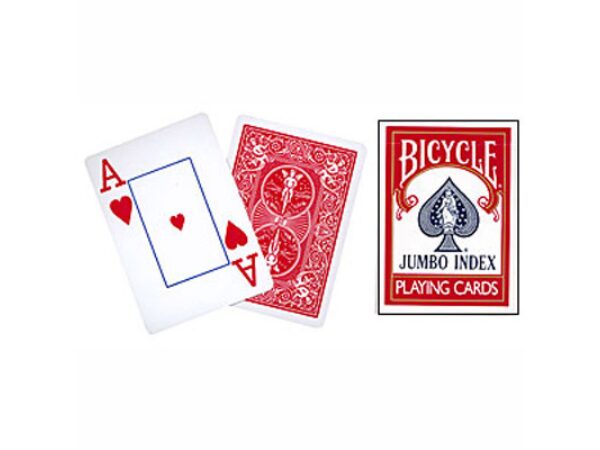 Jumbo Index Bicycle Spielkarten (rot)