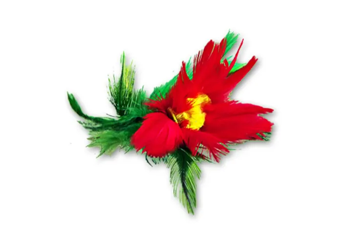 Feather Flower On Finger Tips by Uday