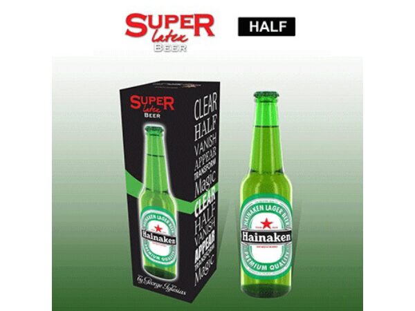 Super Latex Bierflasche (grün, halbvoll)