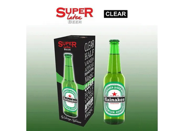 Super Latex Bierflasche (grün, leer)