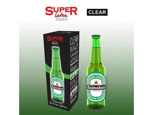 Super Latex Bierflasche (grün, leer)