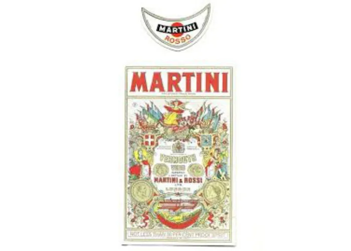 Etikette für Verschwindende Flasche: Martini Rossi