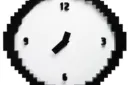 Pixel Wanduhr – Bild 1
