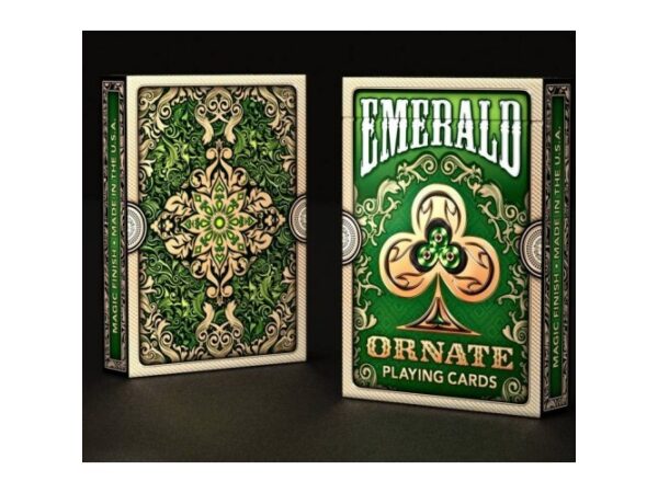 ORNATE White Edition Playing Cards (Emerald) by HOPC