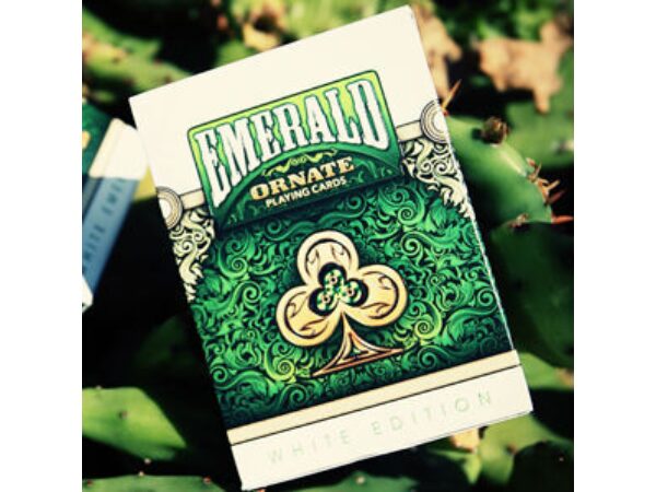 ORNATE White Edition Playing Cards (Emerald) by HOPC