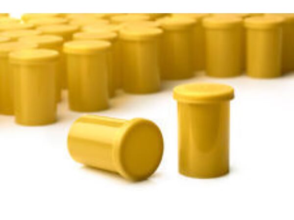 Filmdosen mit Deckel gelb/gelb