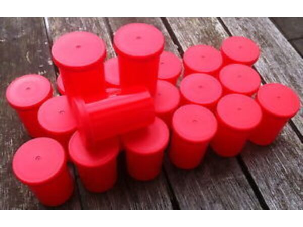 Filmdosen mit Deckel rot/rot