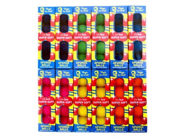 Schwammbälle gemischt 4 cm supersoft (48 St.), Super Soft Sponge Balls 1.5" - Mixed Colors - (12 pac