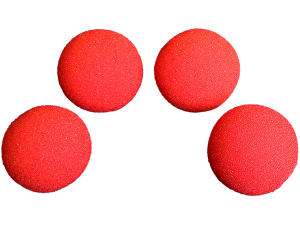 1.5" Super Soft Sponge Ball - Schwammbälle  (rot) Pack 4 by Gosh