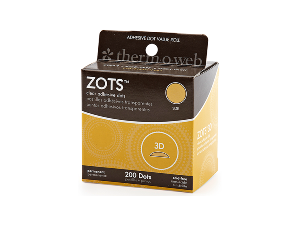 Sticky Dots 3D (1/2" Diameter) Roll of 200