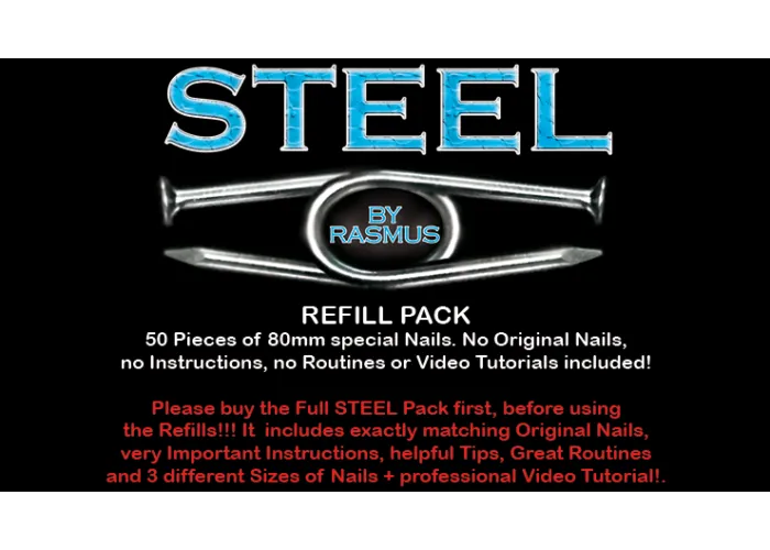 STEEL Refill Nails 50 ct. (80mm) by Rasmus