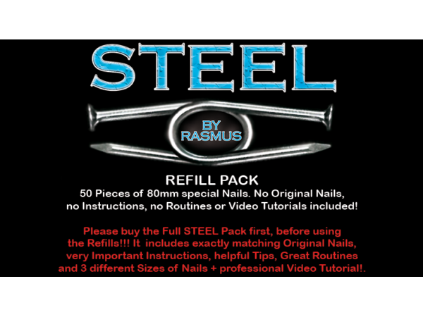 STEEL Refill Nails 50 ct. (80mm) by Rasmus