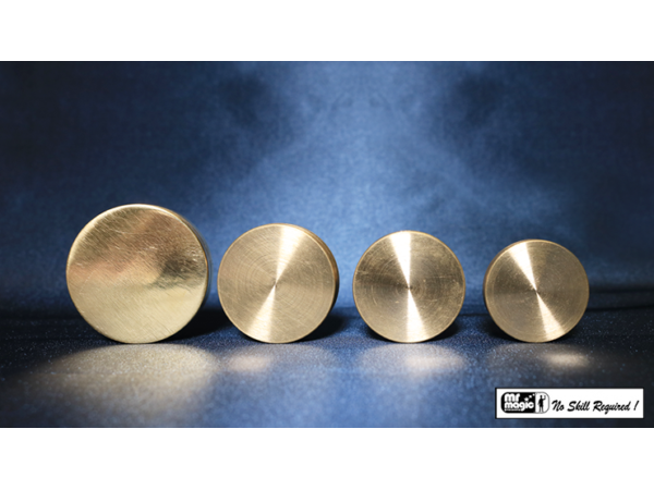 Nested Coin Box Brass (4) by Mr. Magic