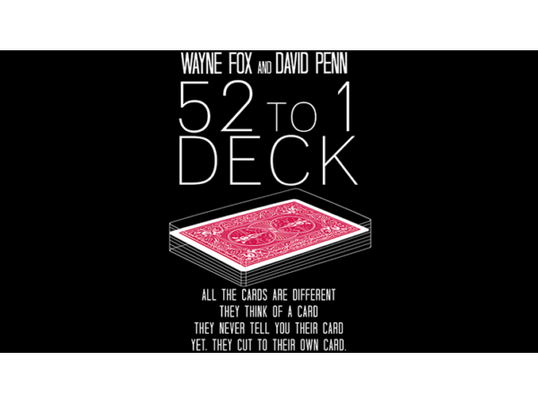 The 52 to 1 Deck RED (Gimmicks and Online Instructions) by Wayne Fox and David Pen