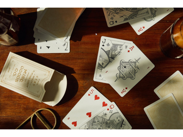 Double Leather Card Case (Includes 2 Decks of Playing Cards)