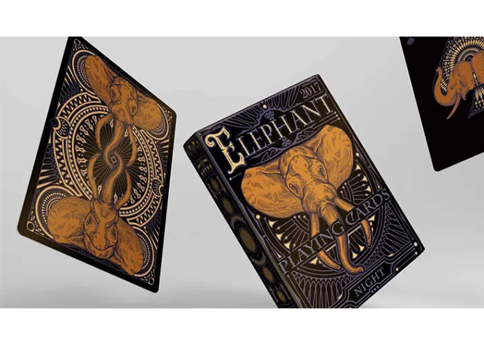 Limited Edition Elephant Playing Cards (Night)