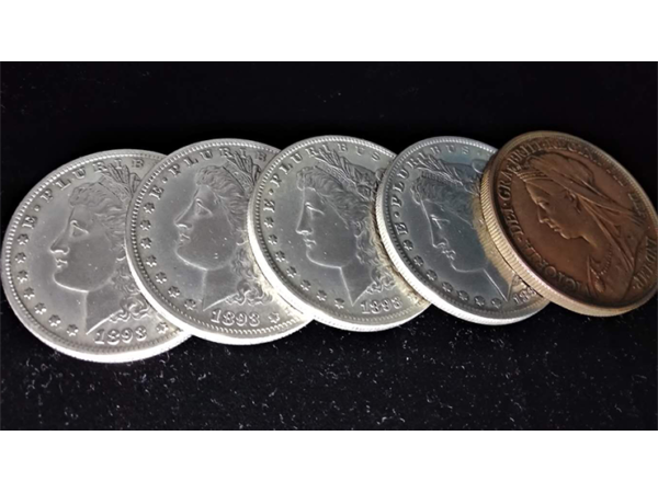 WILD COINS (Gimmicks and Online Instructions) by ChiNam Leung, Bean's Magic