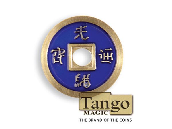 Chinese Coin (CH0021) Blue & Red by Tango Magic