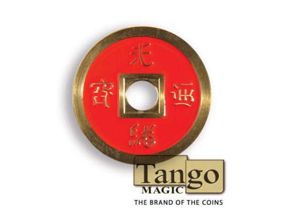 Chinese Coin (CH0021) Blue & Red by Tango Magic